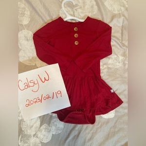 Posh Peanut crimson ribbed Twirl